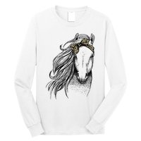 Leopard Face Horseback Riding Horse Lover Long Sleeve Shirt