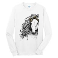 Leopard Face Horseback Riding Horse Lover Tall Long Sleeve T-Shirt