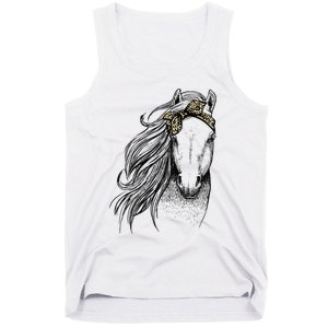 Leopard Face Horseback Riding Horse Lover Tank Top