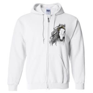 Leopard Face Horseback Riding Horse Lover Full Zip Hoodie