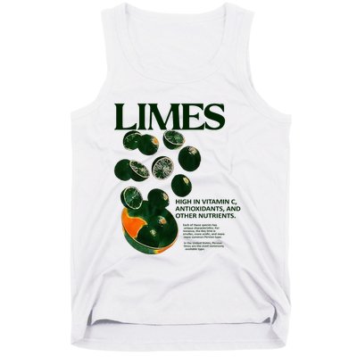 Limes Funny High In Vitamin C Antioxidants Other Nutrients Tank Top