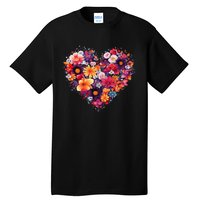 Lovely Flower Hearts Tall T-Shirt