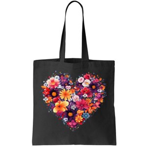 Lovely Flower Hearts Tote Bag