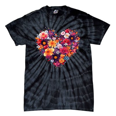 Lovely Flower Hearts Tie-Dye T-Shirt