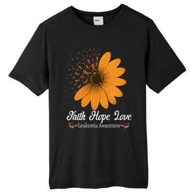 Leukemia Faith Hope Love Orange Ribbon Blood Cancer Support Gift Tall Fusion ChromaSoft Performance T-Shirt