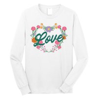 Love Floral Heart Long Sleeve Shirt