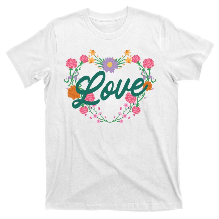 Love Floral Heart T-Shirt