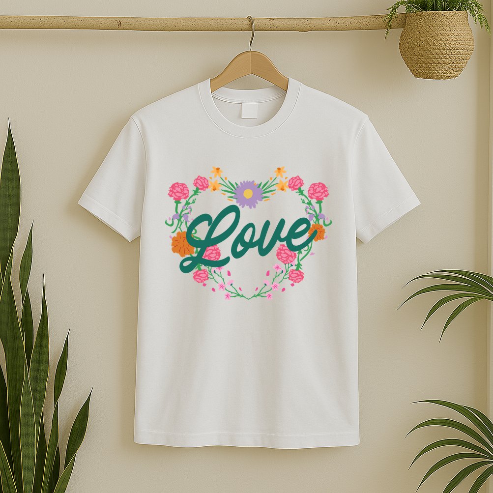 Love Floral Heart T-Shirt