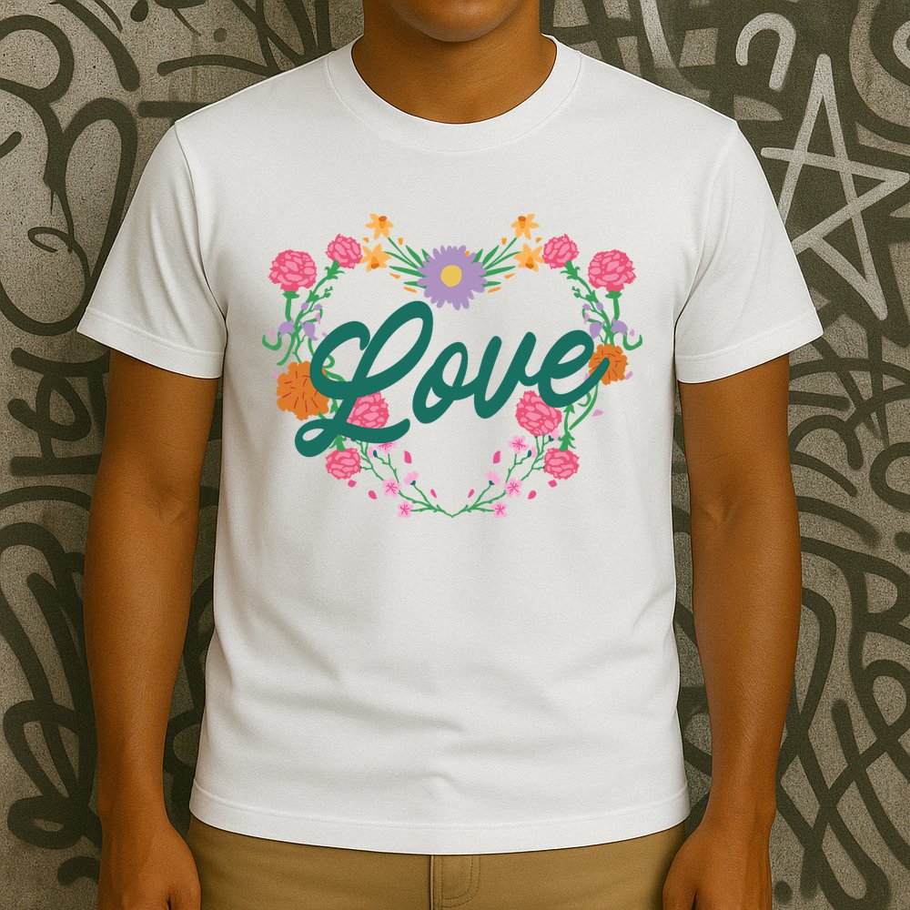 Love Floral Heart T-Shirt