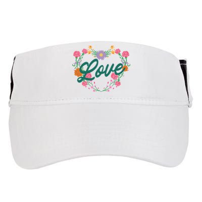 Love Floral Heart Adult Drive Performance Visor