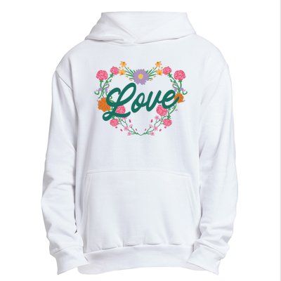 Love Floral Heart Urban Pullover Hoodie