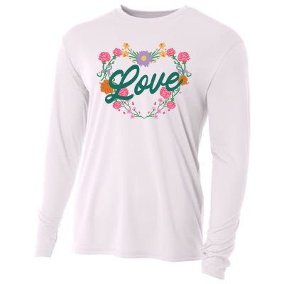 Love Floral Heart Cooling Performance Long Sleeve Crew