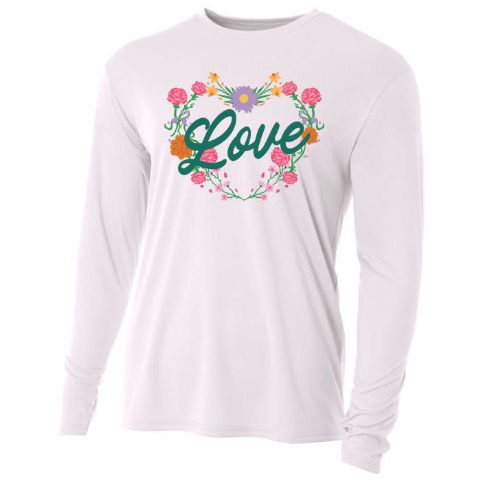 Love Floral Heart Cooling Performance Long Sleeve Crew