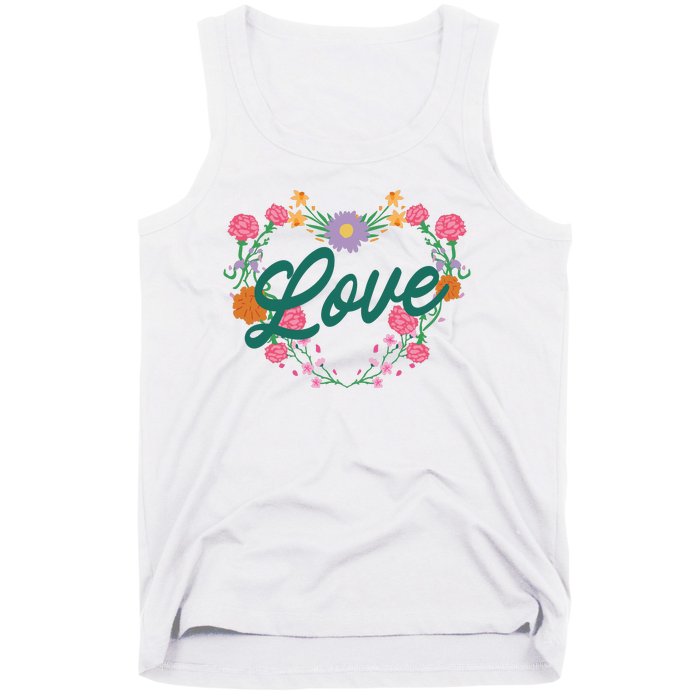 Love Floral Heart Tank Top