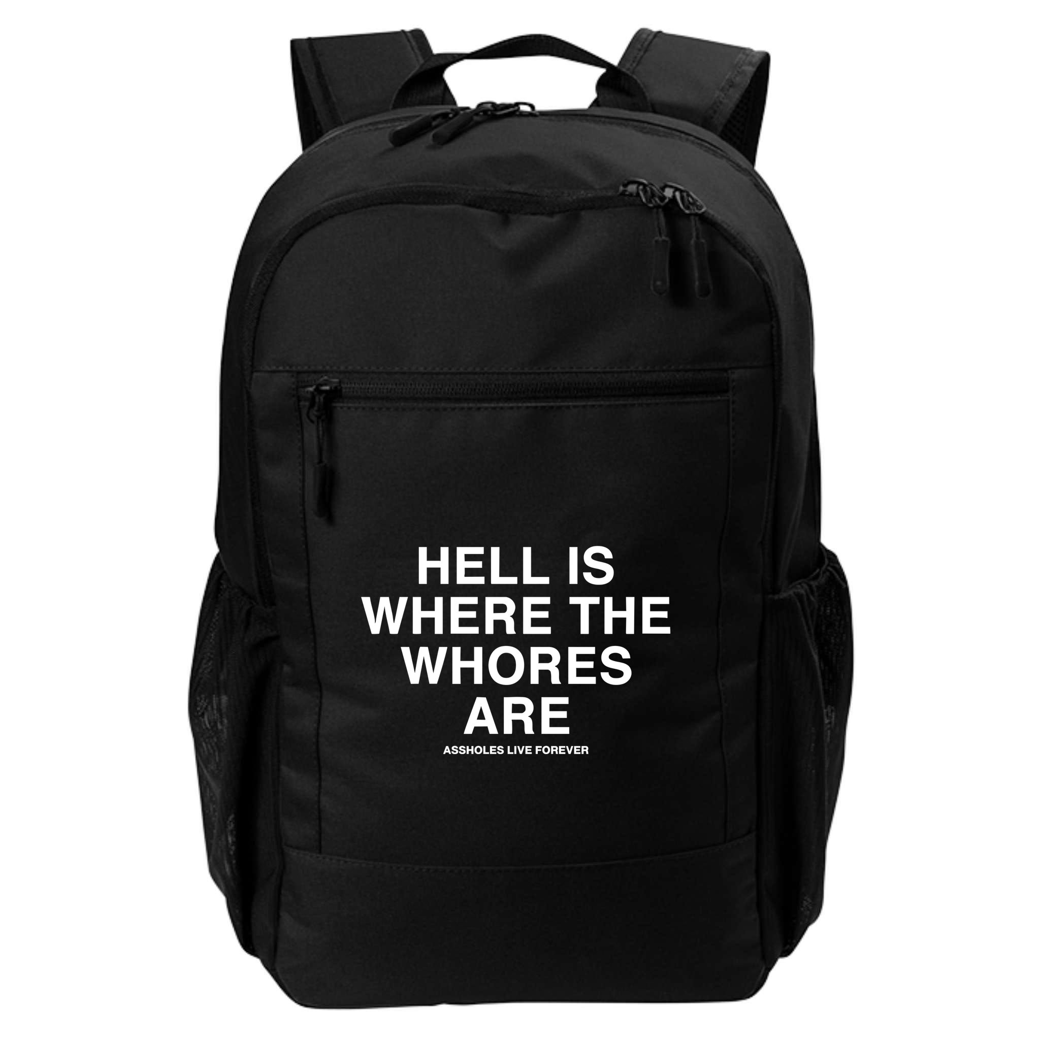 Linda Finegold Hell Is Where The Whores Are Backpack