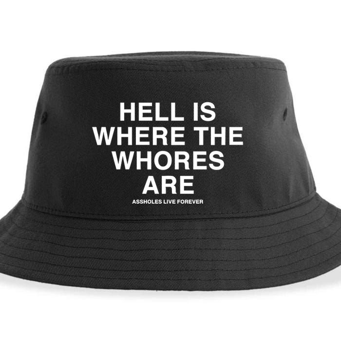Linda Finegold Hell Is Where The Whores Are Sustainable Bucket Hat