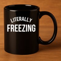Literally Freezing I Am Literally Freezing Cold Gift 11oz C Handle Ceramic Mug