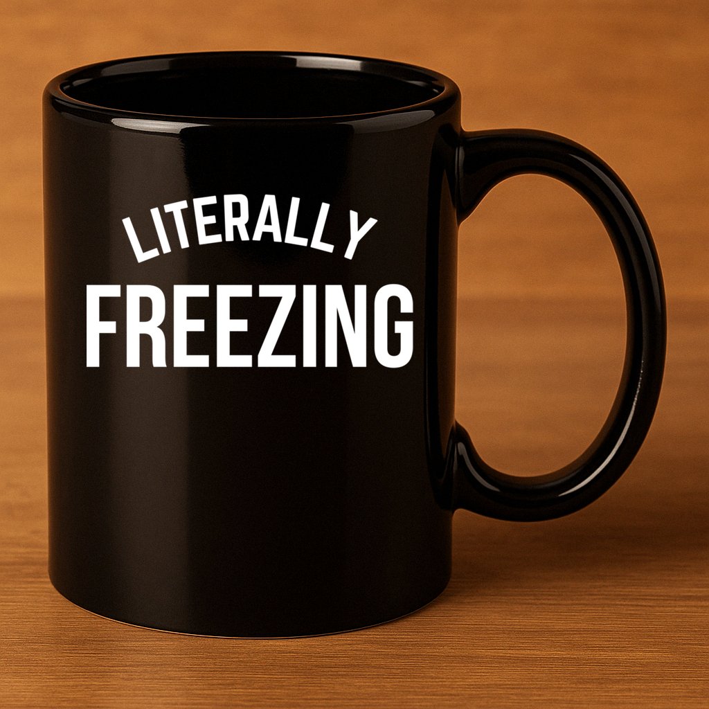 Literally Freezing I Am Literally Freezing Cold Gift 11oz C Handle Ceramic Mug