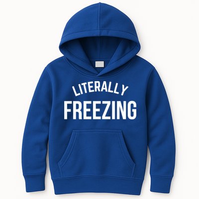 Literally Freezing I Am Literally Freezing Cold Gift Kids Hoodie