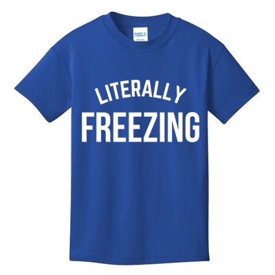 Literally Freezing I Am Literally Freezing Cold Gift Kids T-Shirt