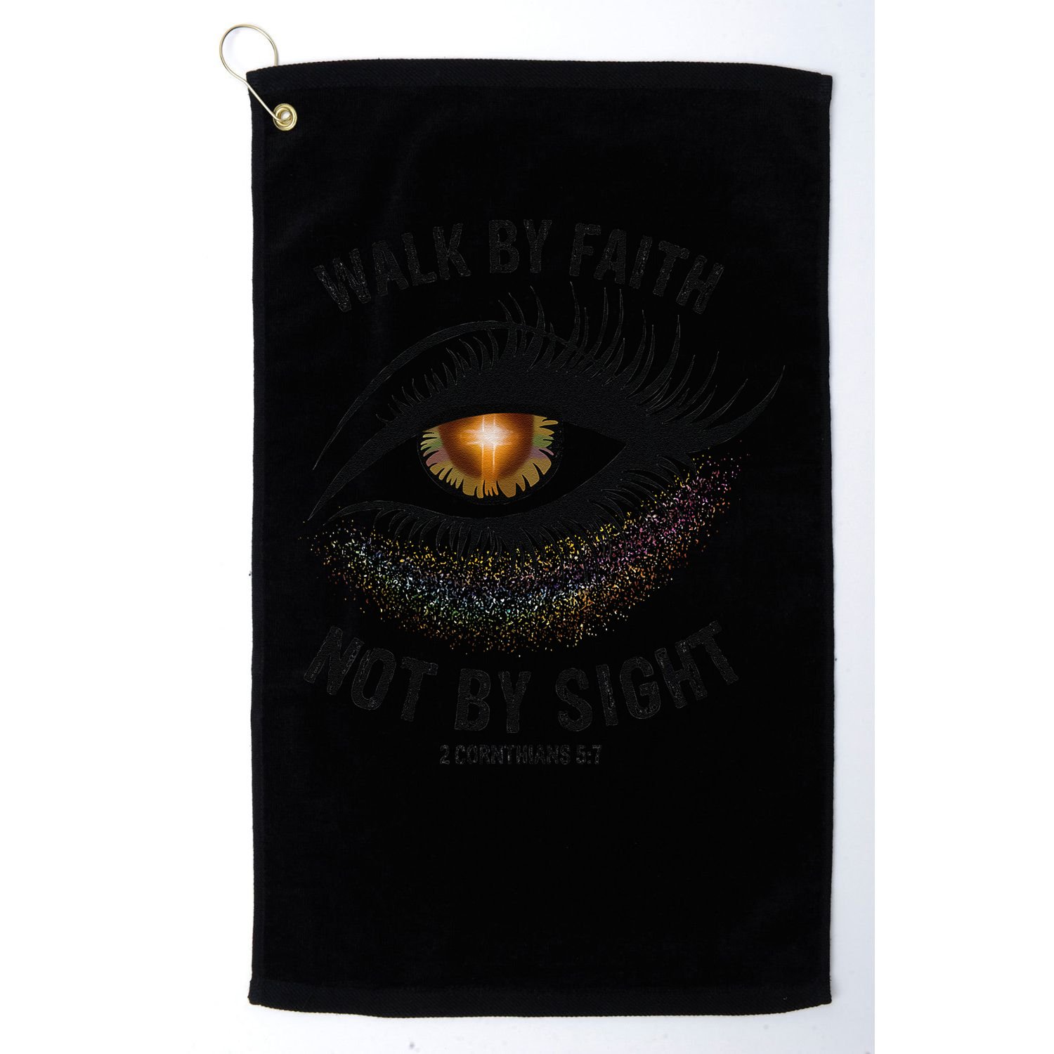 LGBTQ Faith Jesus Walk By Faith Not By Sight Angel Eye Golf Towel