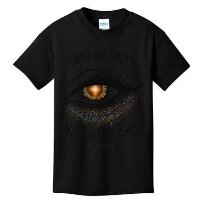 LGBTQ Faith Jesus Walk By Faith Not By Sight Angel Eye Kids T-Shirt