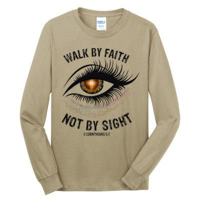 LGBTQ Faith Jesus Walk By Faith Not By Sight Angel Eye Tall Long Sleeve T-Shirt