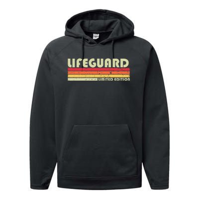 Lifeguard Funny Job Title Profession Birthday Worker Idea Performance Fleece Hoodie