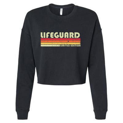 Lifeguard Funny Job Title Profession Birthday Worker Idea Cropped Pullover Crew