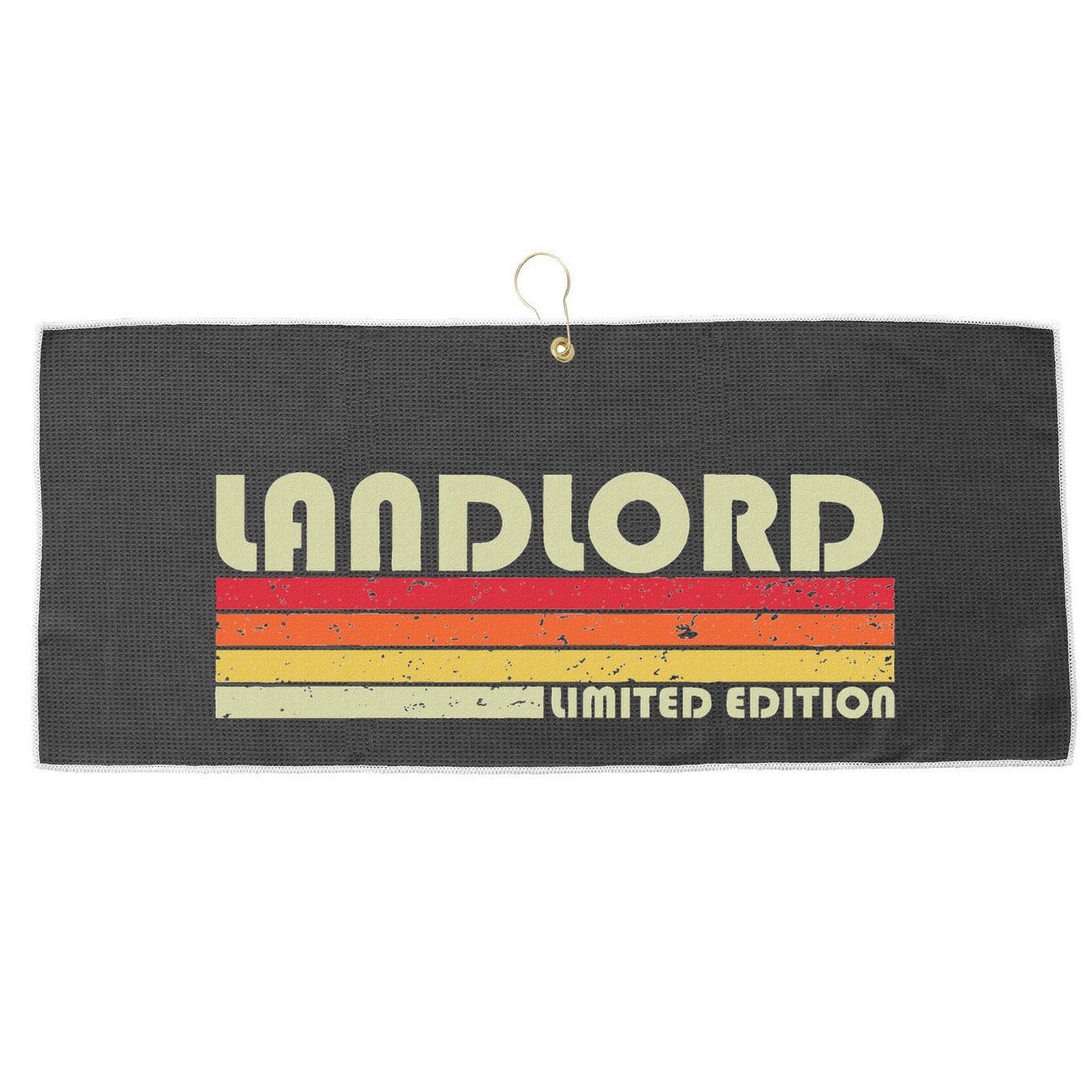 Landlord Funny Job Title Profession Birthday Worker Idea Large Microfiber Waffle Golf Towel