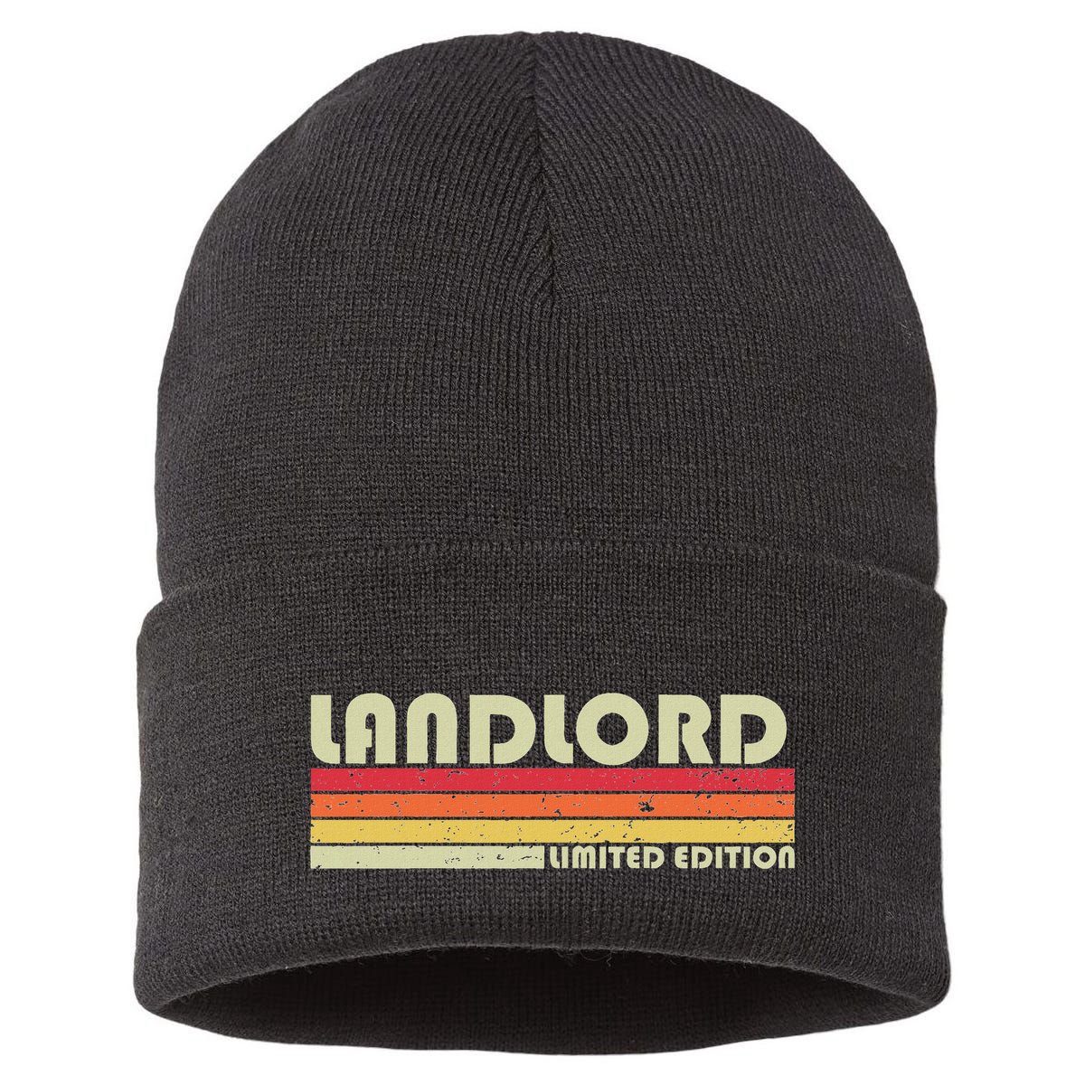 Landlord Funny Job Title Profession Birthday Worker Idea Sustainable Knit Beanie