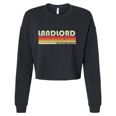 Landlord Funny Job Title Profession Birthday Worker Idea Cropped Pullover Crew