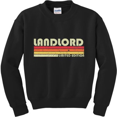 Landlord Funny Job Title Profession Birthday Worker Idea Kids Sweatshirt