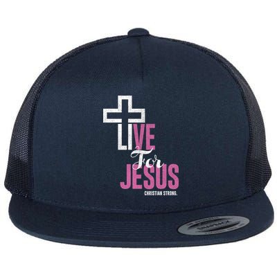 Live For Jesus Christian Bible Religious Flatbill Hat