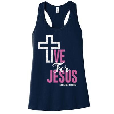 Live For Jesus Christian Bible Religious Womens Tank Top