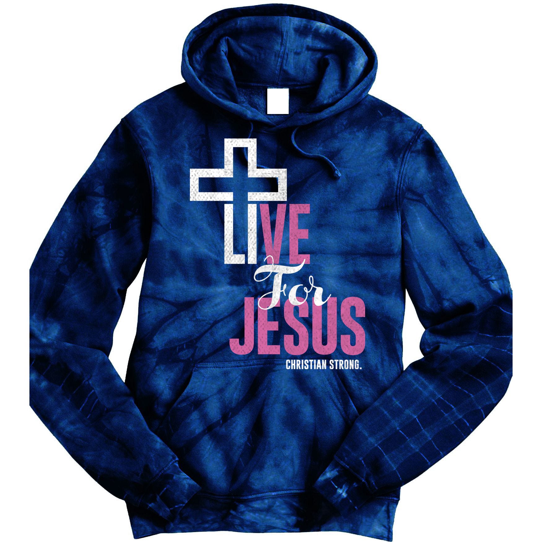 Live For Jesus Christian Bible Religious Tie Dye Hoodie
