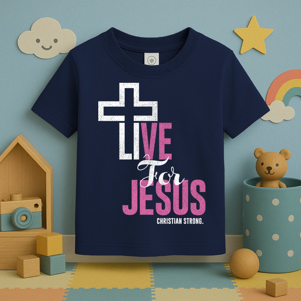 Live For Jesus Christian Bible Religious Toddler T-Shirt