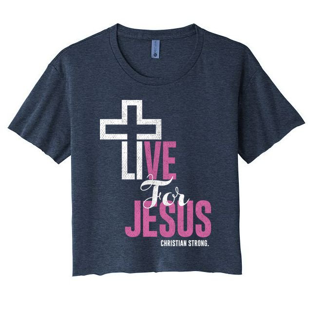Live For Jesus Christian Bible Religious Crop Top