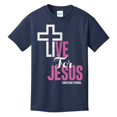 Live For Jesus Christian Bible Religious Kids T-Shirt