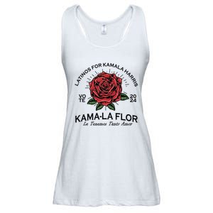 Latinos For Kamala Harris 2024 Vote Kamala Flor Le Temenos Ladies Essential Flowy Tank