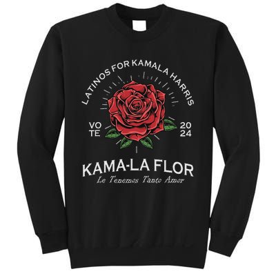 Latinos For Kamala Harris 2024 Vote Kama La Flor Le Temenos Sweatshirt