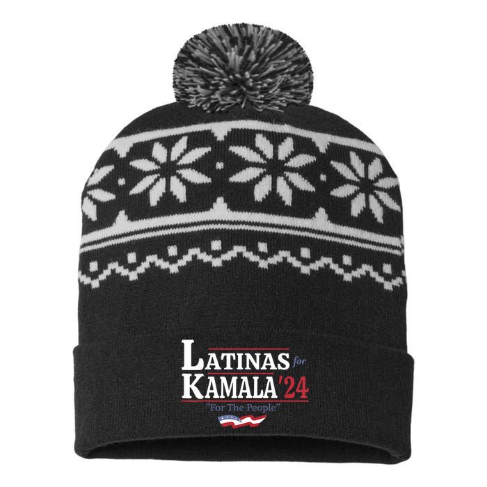 Latinas For Kamala 24 For The People USA-Made Snowflake Beanie