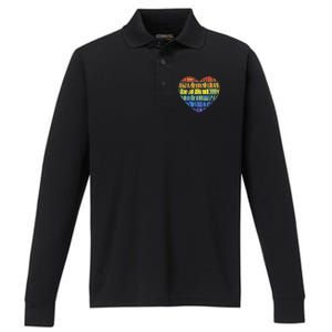 LOVE FOR KNOWLEDGE Performance Long Sleeve Polo