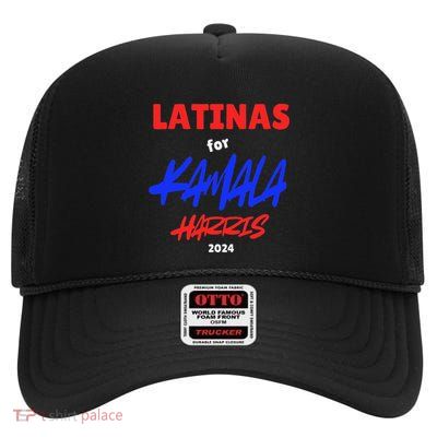 Latinas For Kamala Harris High Crown Mesh Back Trucker Hat