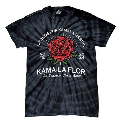 Latinos For Kamala Harris 2024 Vote Kama La Flor Le Temenos Tie-Dye T-Shirt