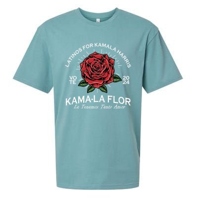 Latinos For Kamala Harris 2024 Vote Kama La Flor Le Temenos Sueded Cloud Jersey T-Shirt