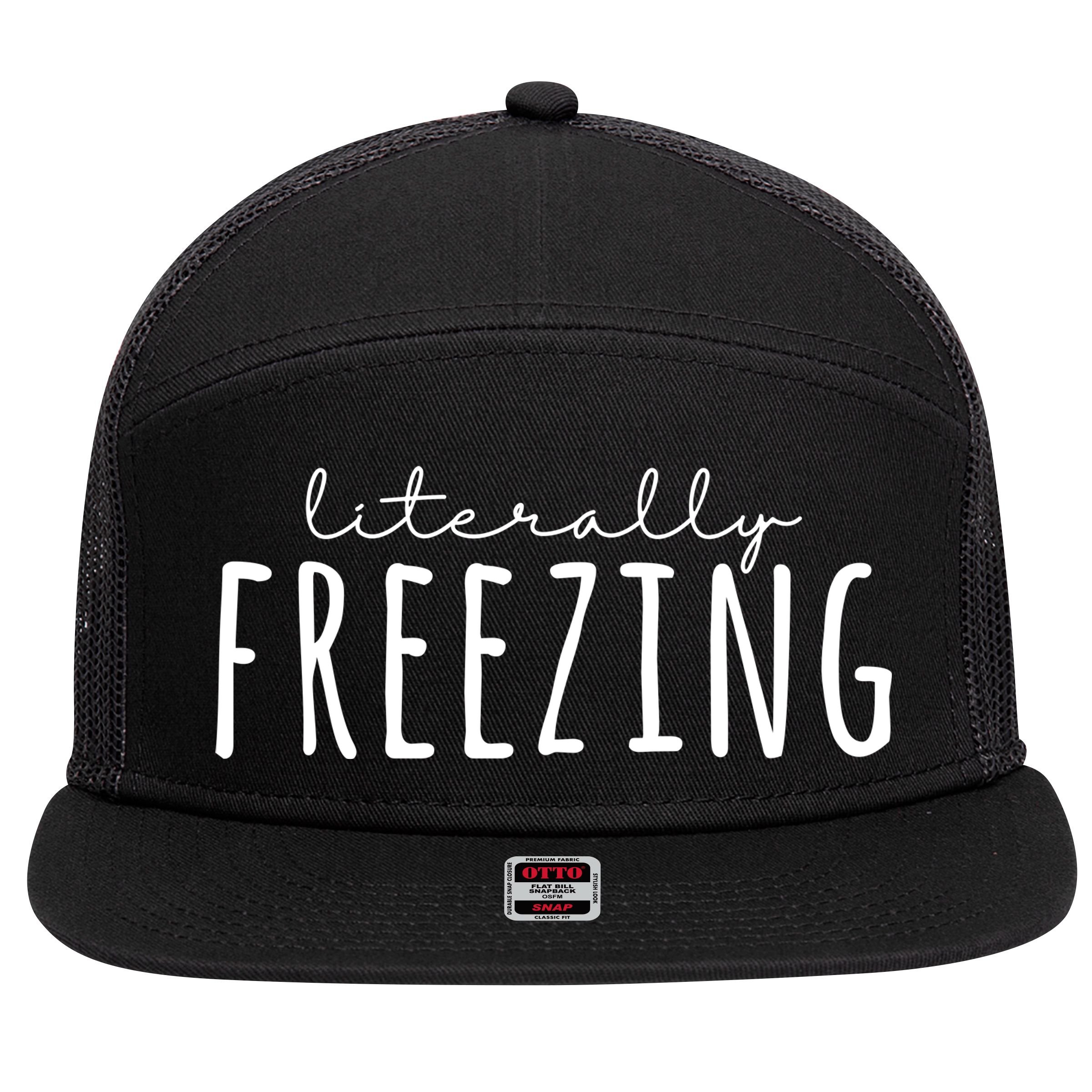 Literally Freezing 7 Panel Mesh Trucker Snapback Hat