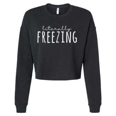 Literally Freezing Cropped Pullover Crew