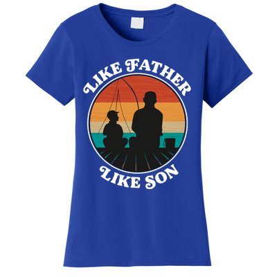 Like Father Like Son Gift Family Fishing Trip Cute Gift Women's T-Shirt