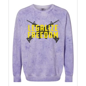 Legalize Freedom Libertarian Argift15 Gun Rights 2nd Adt Great Gift Colorblast Crewneck Sweatshirt